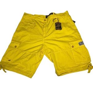Akoo Men's Bright Yellow Cargo Shorts
